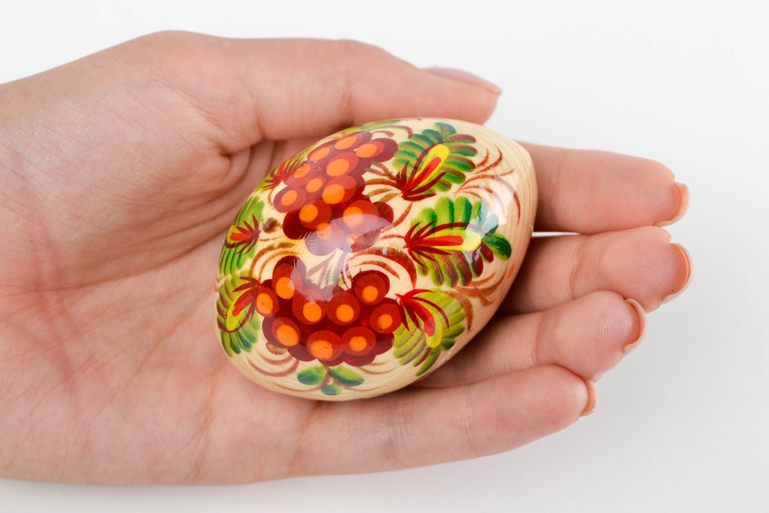 Huevo original de madera hecho a mano elemento decorativo regalo para Pascua foto 2