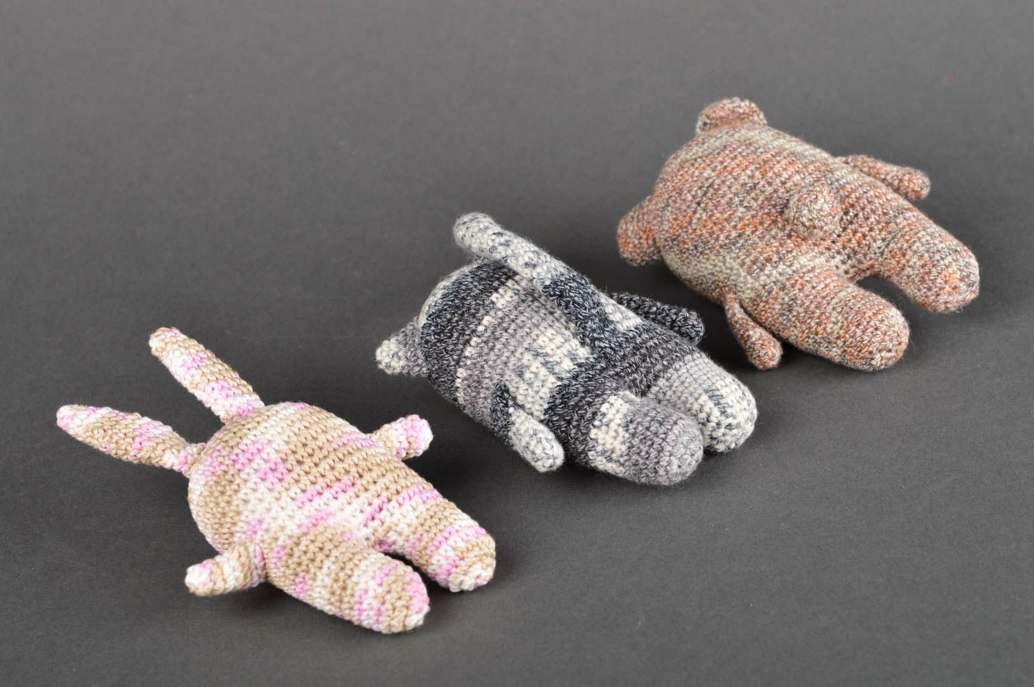 Katze Spielzeug handmade Geschenk für Kinder Hase Kuscheltier Bär Plüschtier Set foto 5