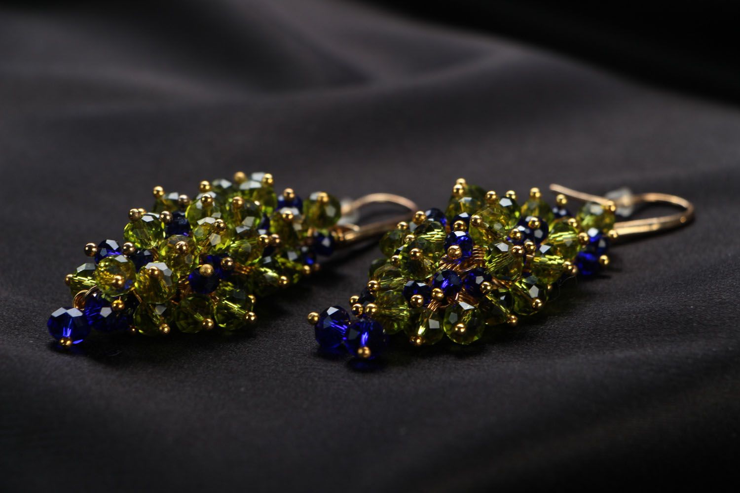Homemade crystal earrings photo 2