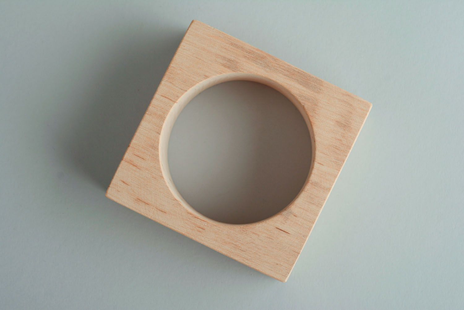 Square wooden bracelet for painting photo 3