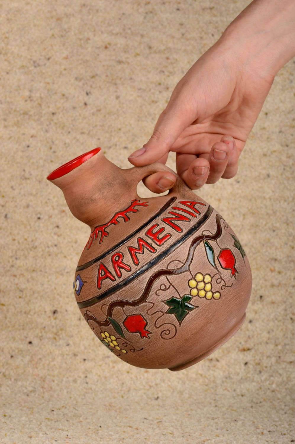 Keramik Krug handmade Öko Geschirr Küchen Deko Geschenk für Frauen 950 ml foto 4