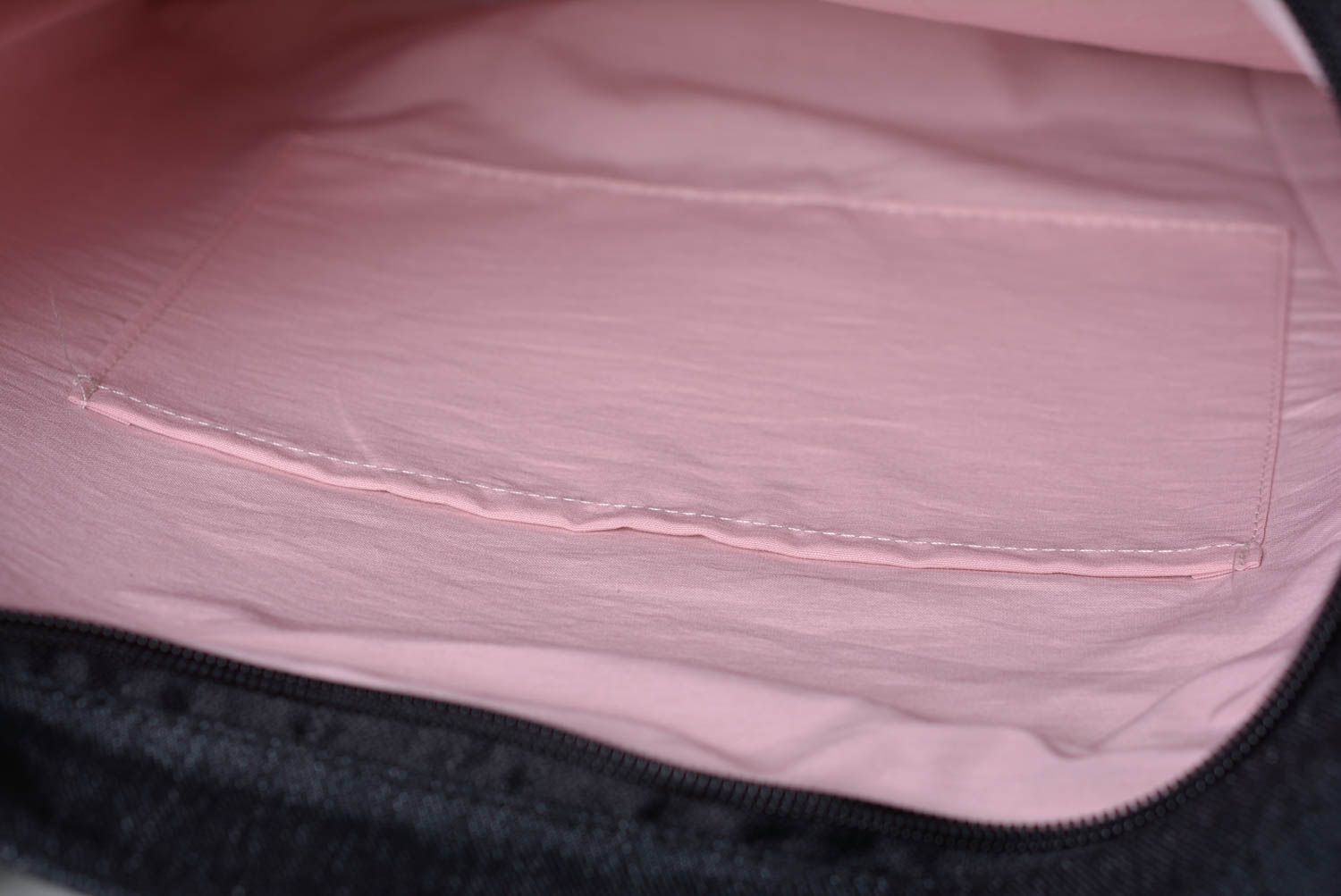 Handmade Tasche aus Jeans Mode Accessoire ausgefallene Tasche mit Print foto 3