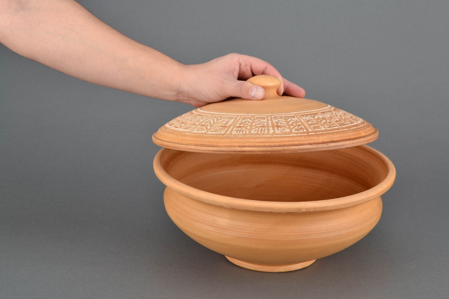 Ceramic bowl for dumplings kilned with milk photo 2
