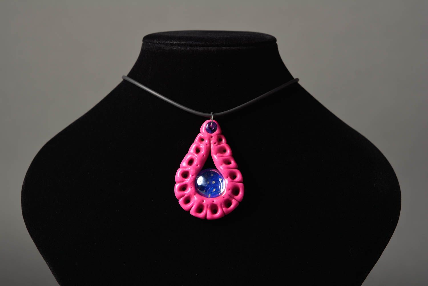 Frauen Accessoire Handmade Modeschmuck Anhänger Halsketten Anhänger rosa schön foto 2