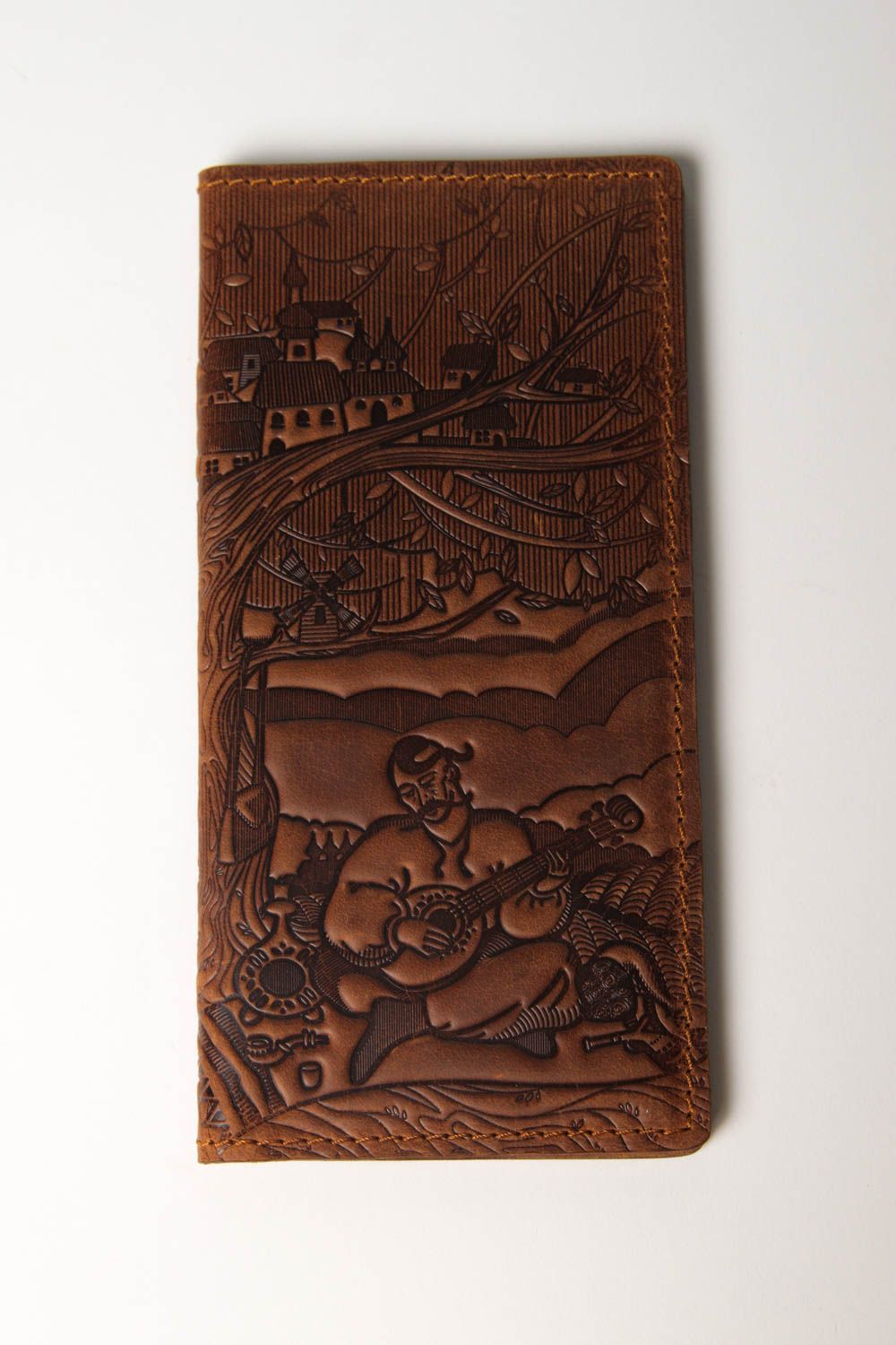 Beautiful handmade leather wallet elegant wallet design leather goods gift ideas photo 2