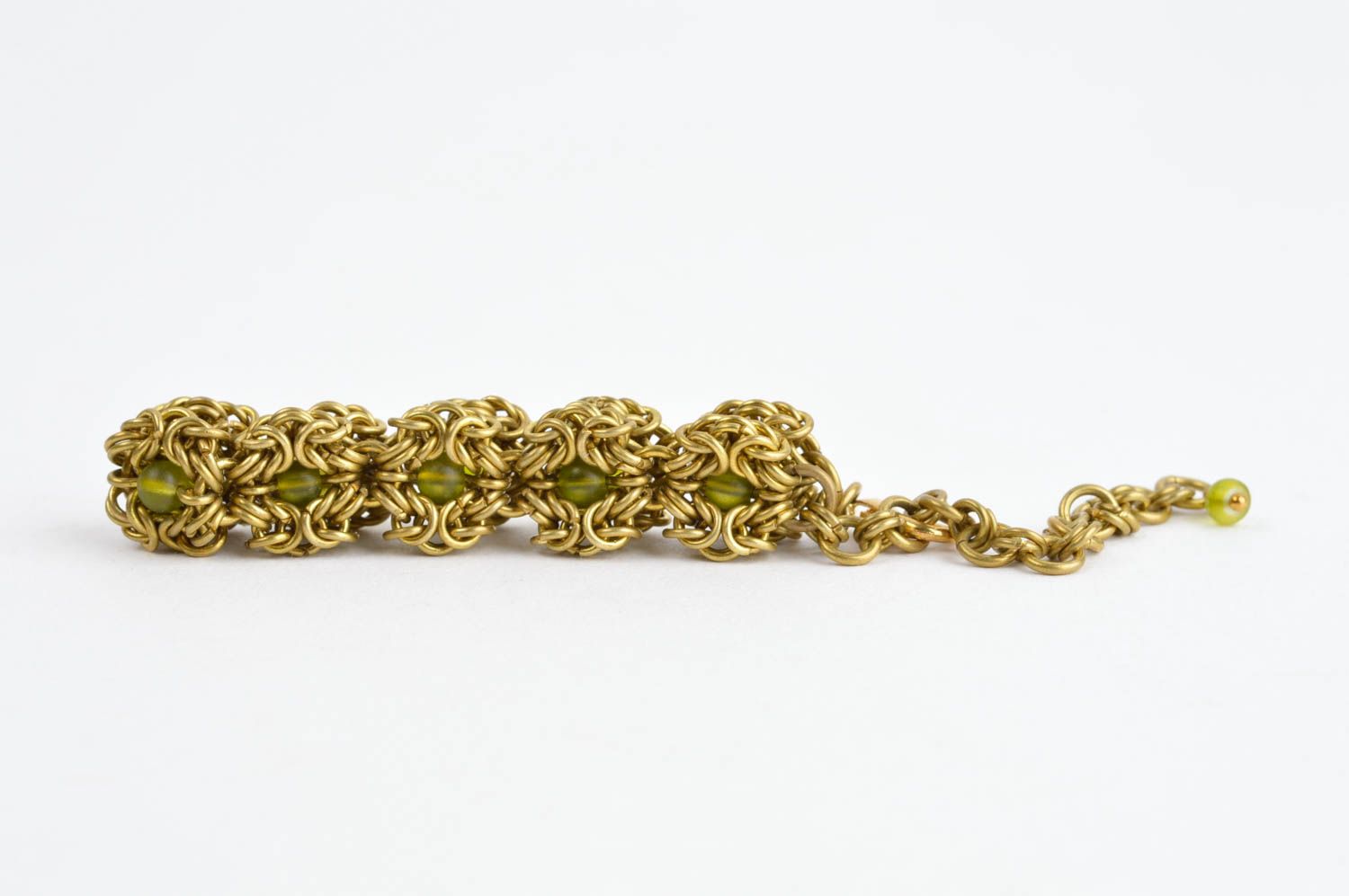 Handmade brass bracelet chain weaving accessories designer bijouterie for girls photo 2