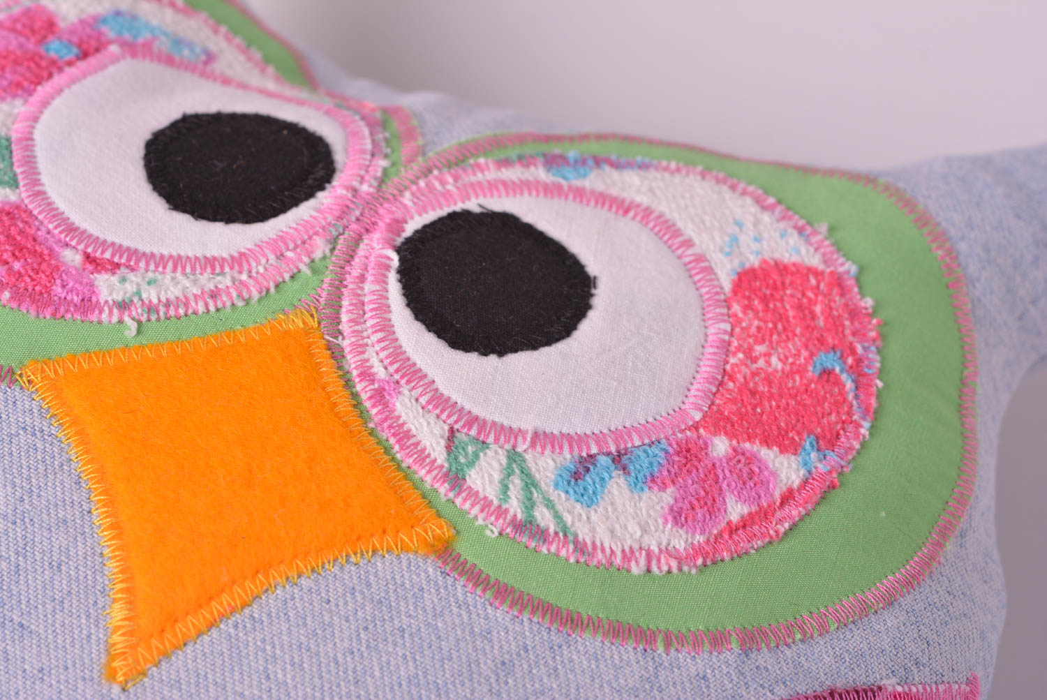 Игрушка-подушка хэнд мэйд детская игрушка диванная подушка сова яркая красивая фото 4