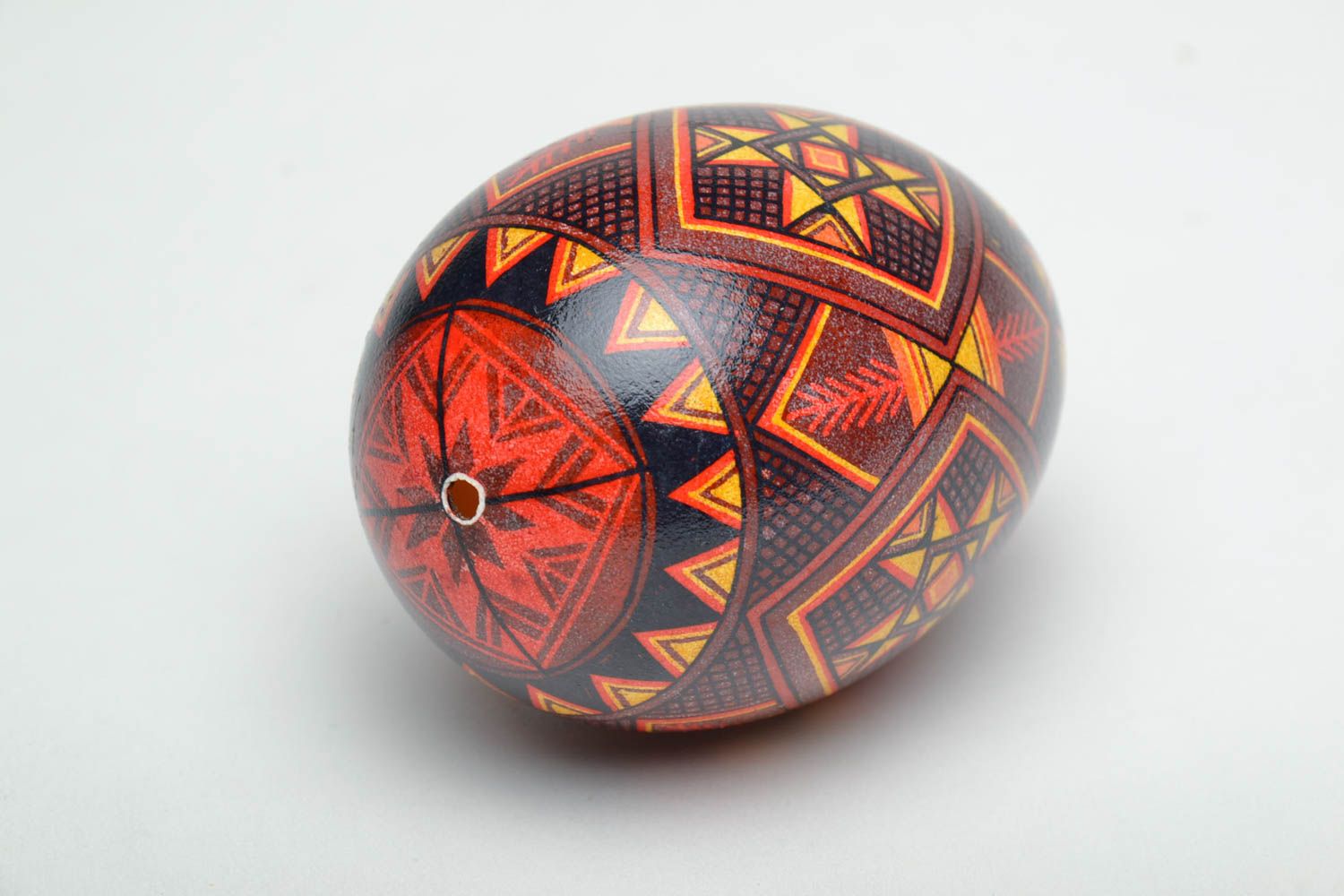 Handmade Easter egg with traditional symbolics photo 3