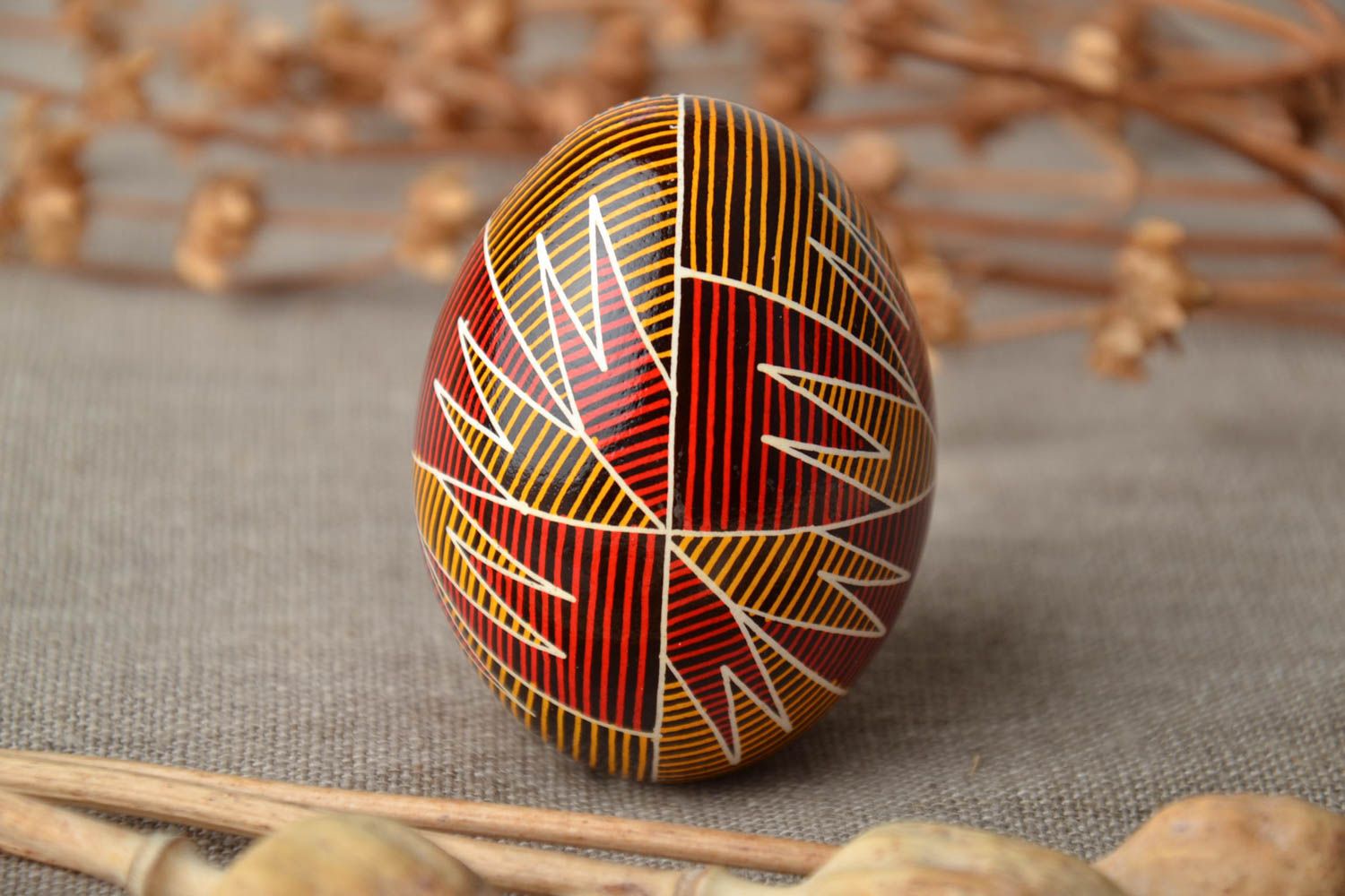 Traditional Easter egg painted with aniline dyes photo 1