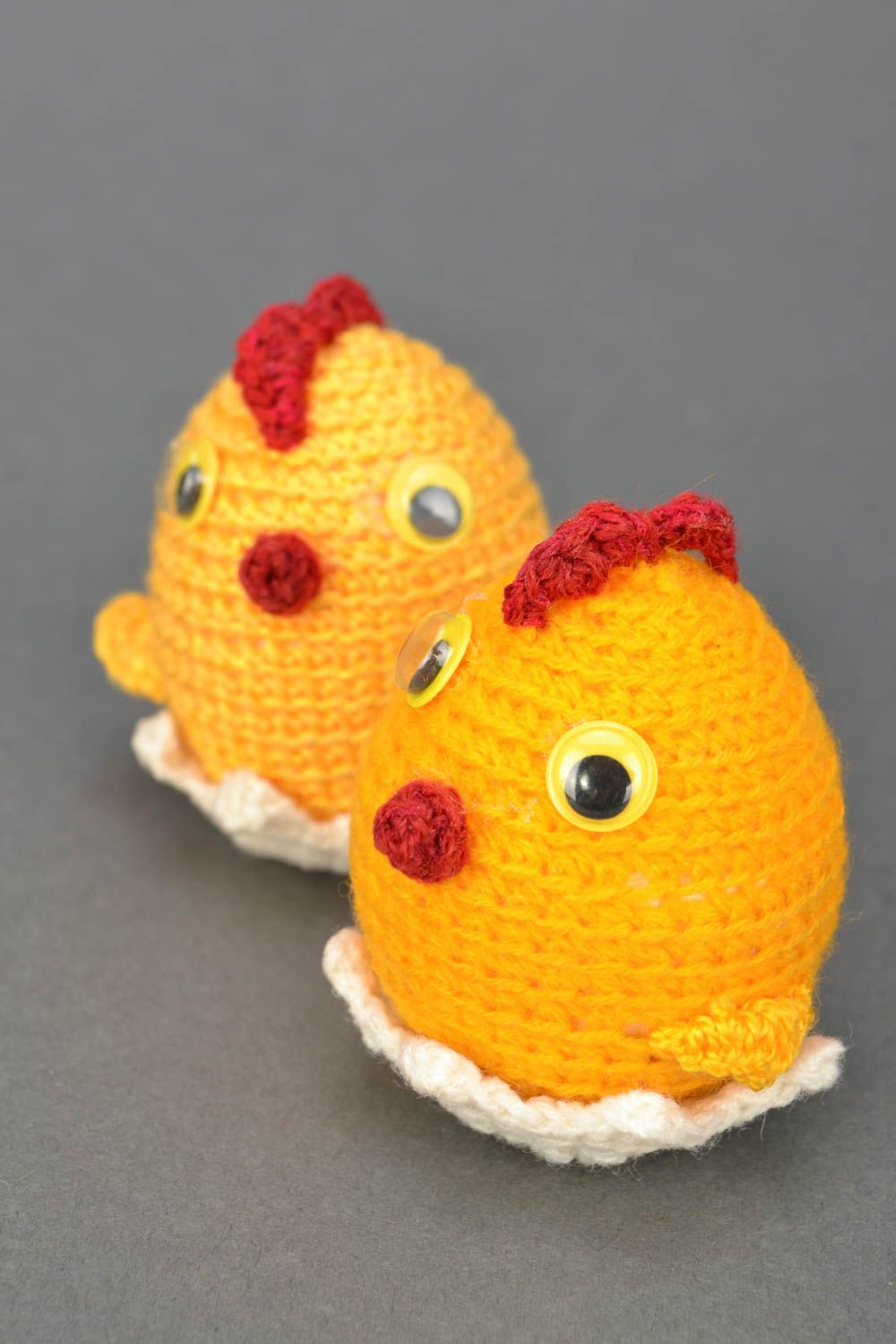 Poule de Pâques tricotée décorative artisanale photo 1