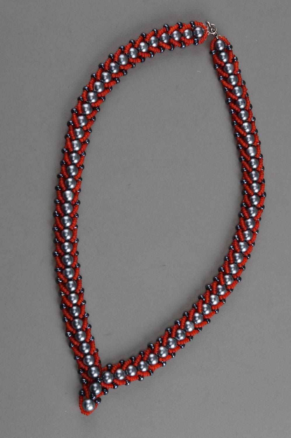 Handmade necklace beaded designer accessory beautiful long jewelry for women photo 3
