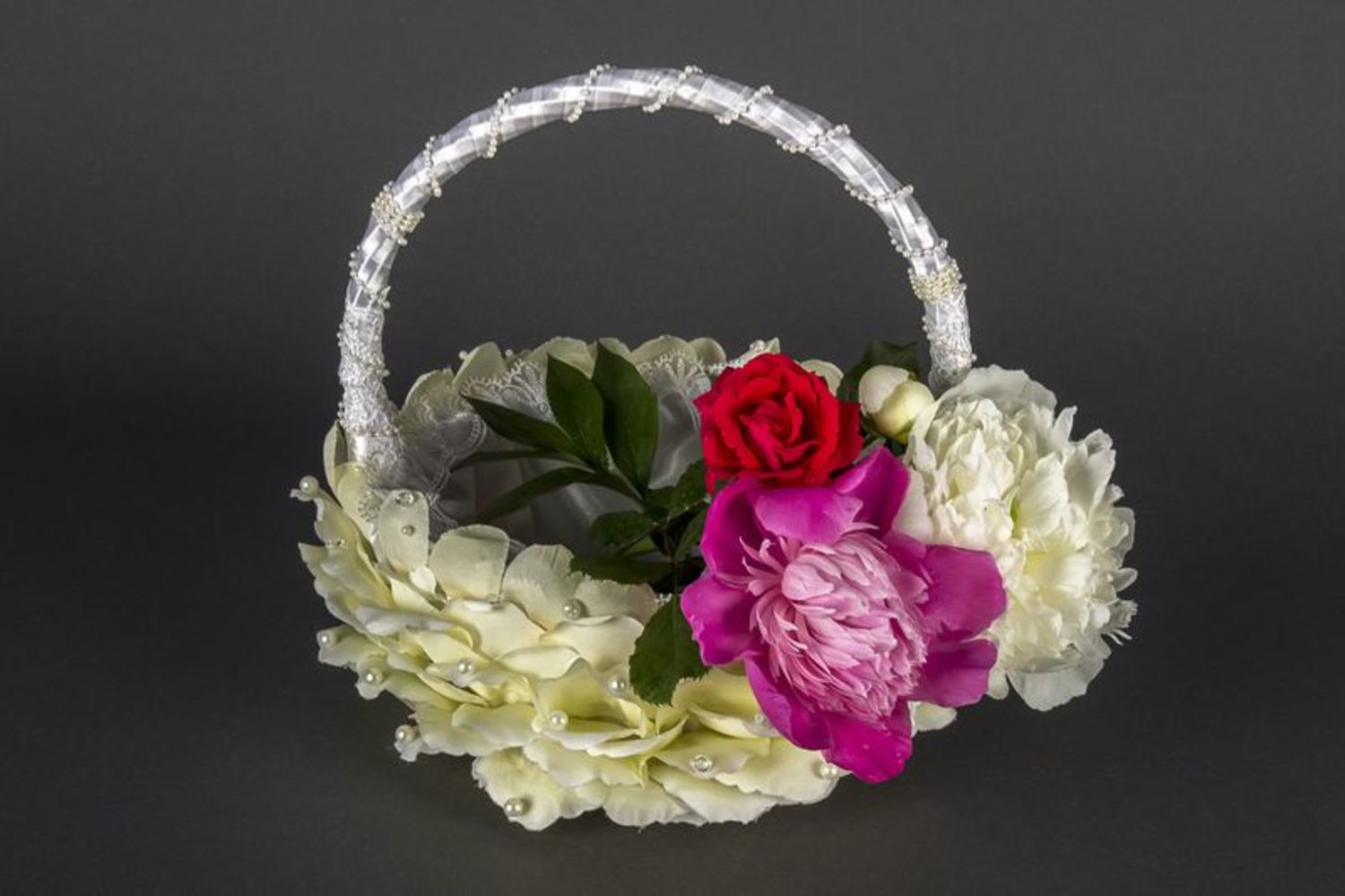 Cesta de boda ‘Botón floral’  foto 1