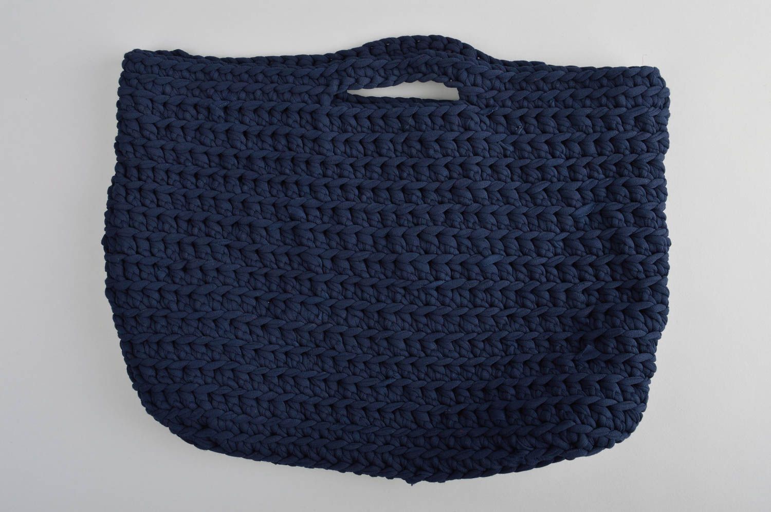 Женская сумка синяя модная сумка ручной работы красивая сумка вязаная стильная фото 2