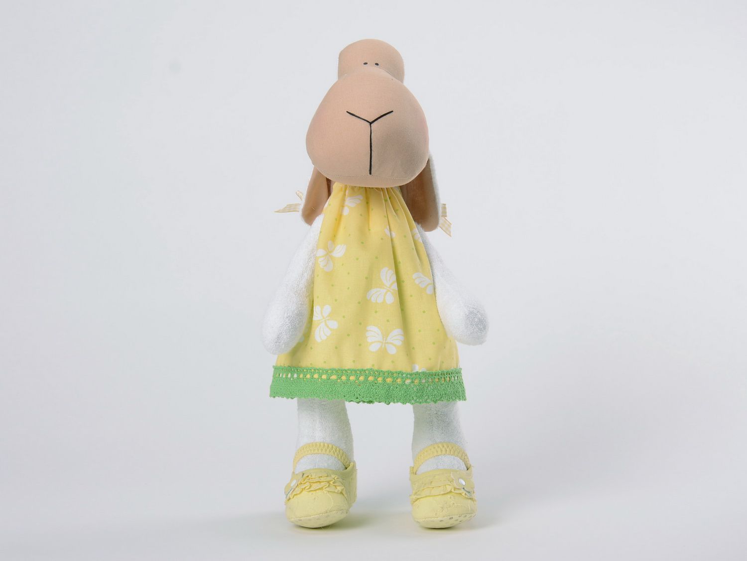 Tilde toy Lamb in a yellow sundress photo 3