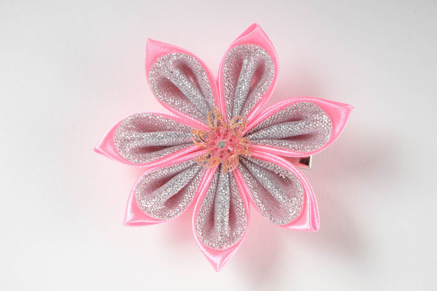 Handmade Blumen Haarspange Geschenk für Frauen Haarspange mit Blume stilvoll foto 4