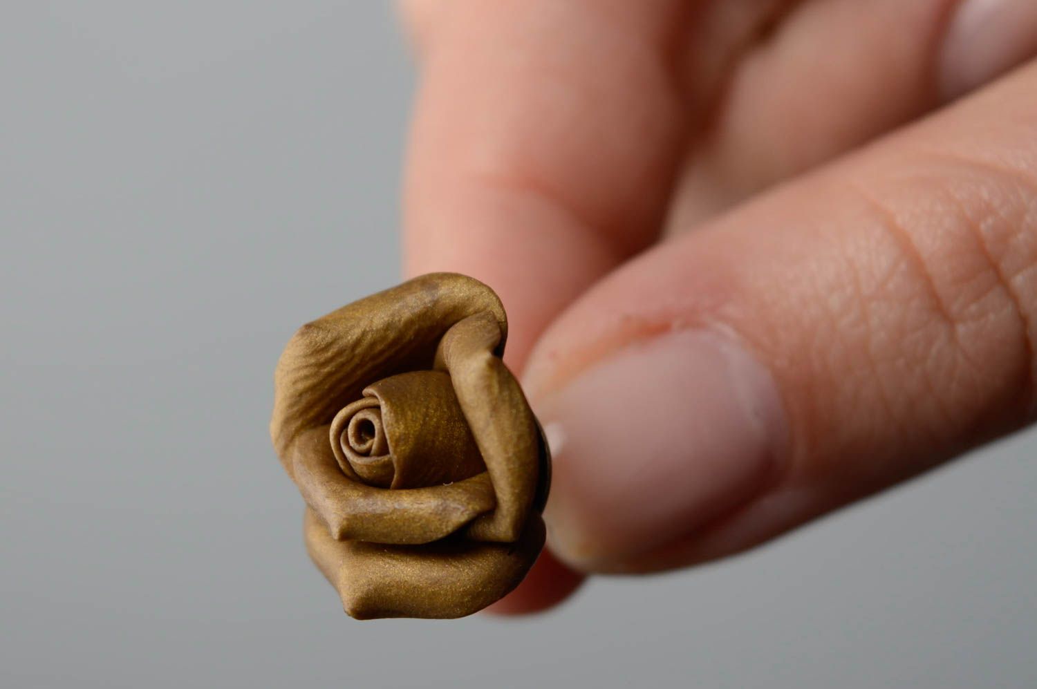 Unusual polymer clay earrings Roses photo 5
