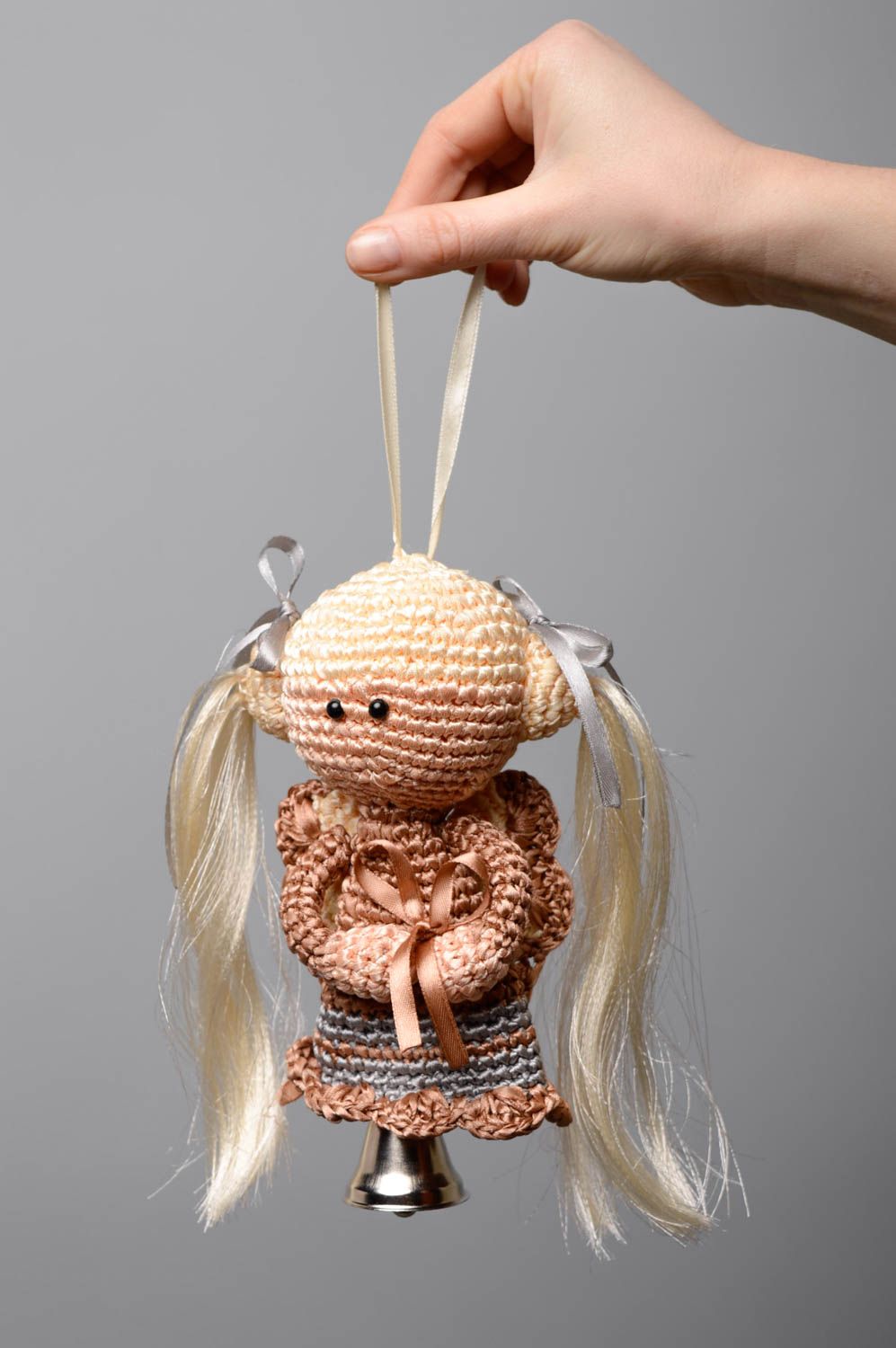 Crochet doll with bell photo 3
