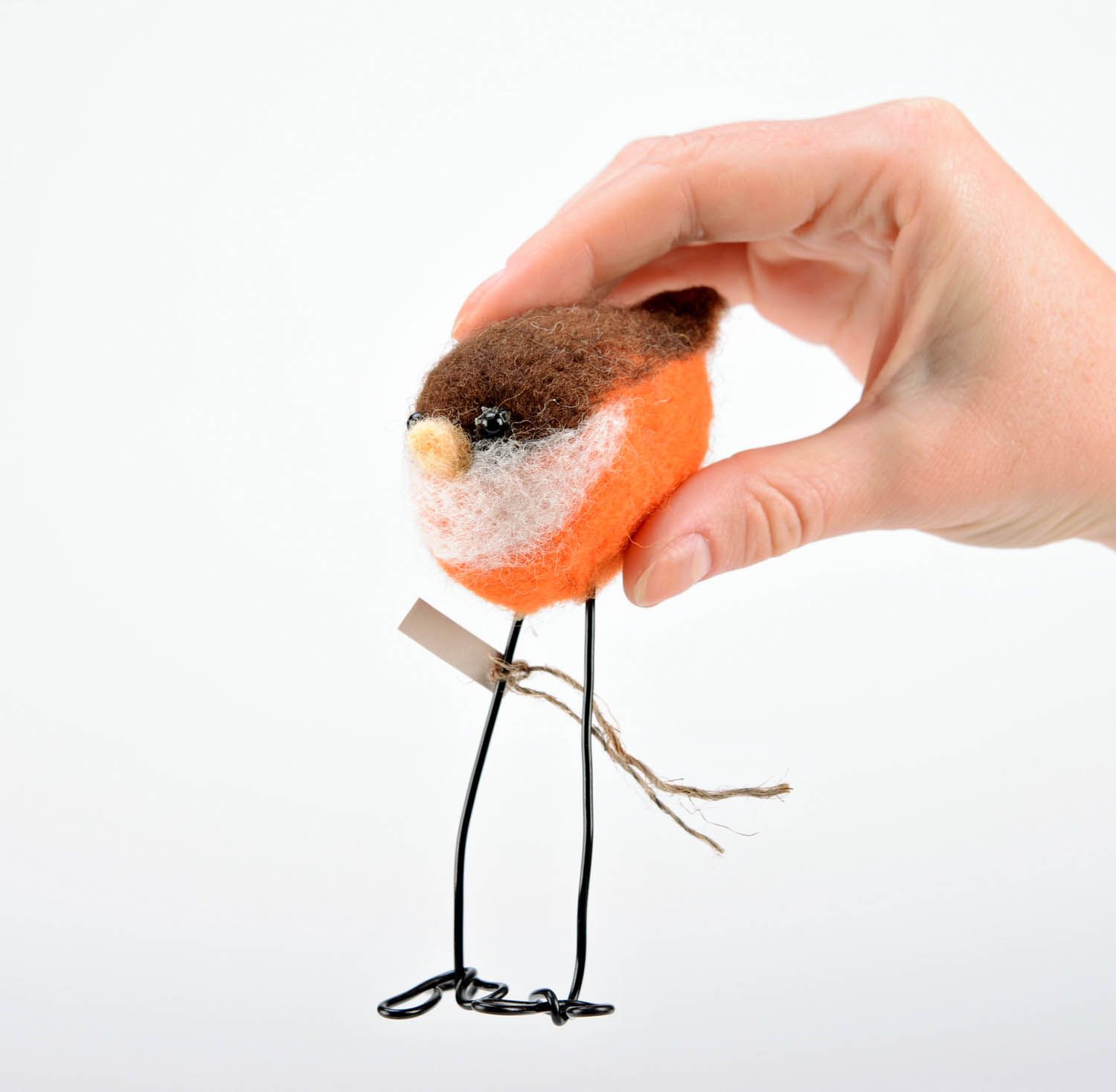 Decorative wool toy Sparrow photo 3