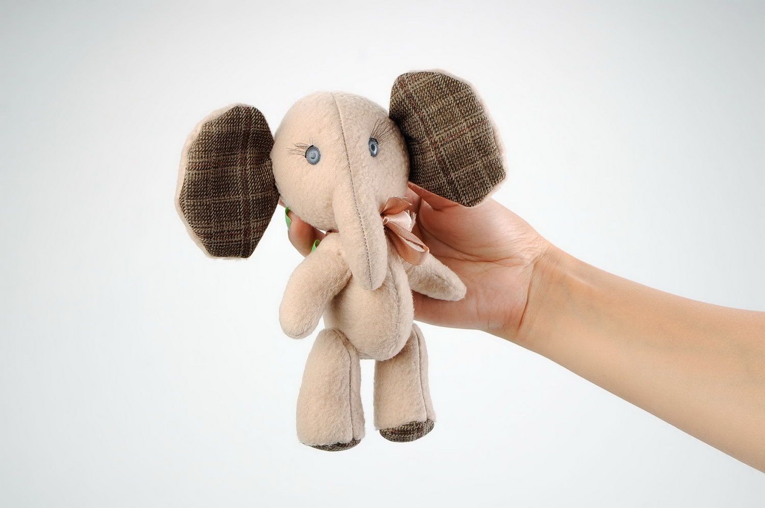 Toy made of fleece Small elephant photo 1