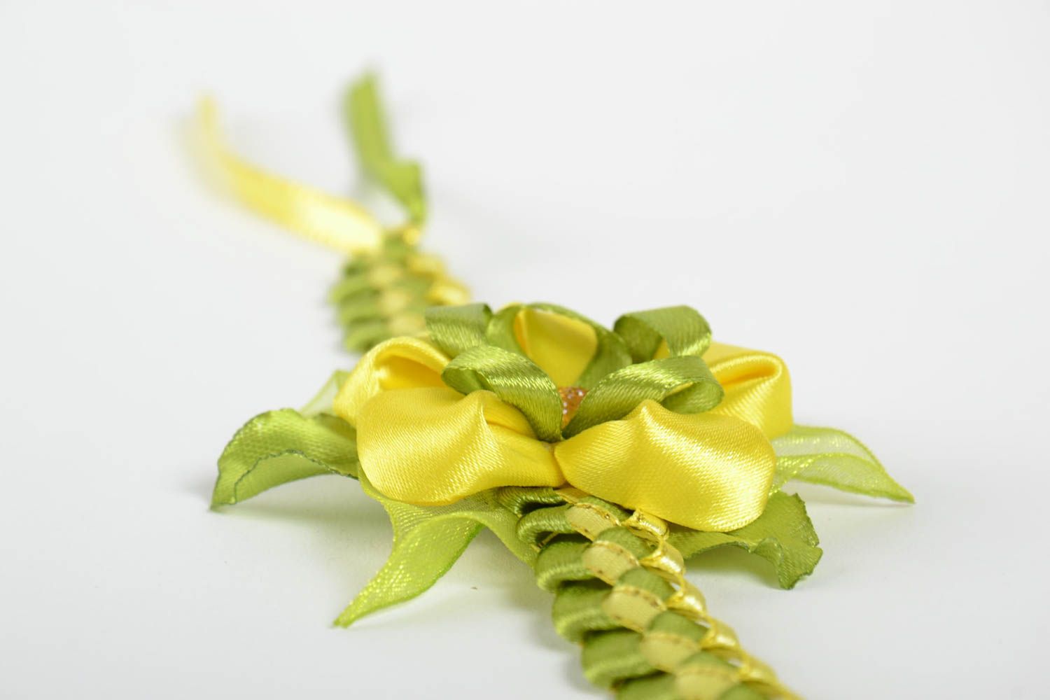 Браслет для свидетельницы бутоньерка оливковая красивая с цветком ручная работа фото 5