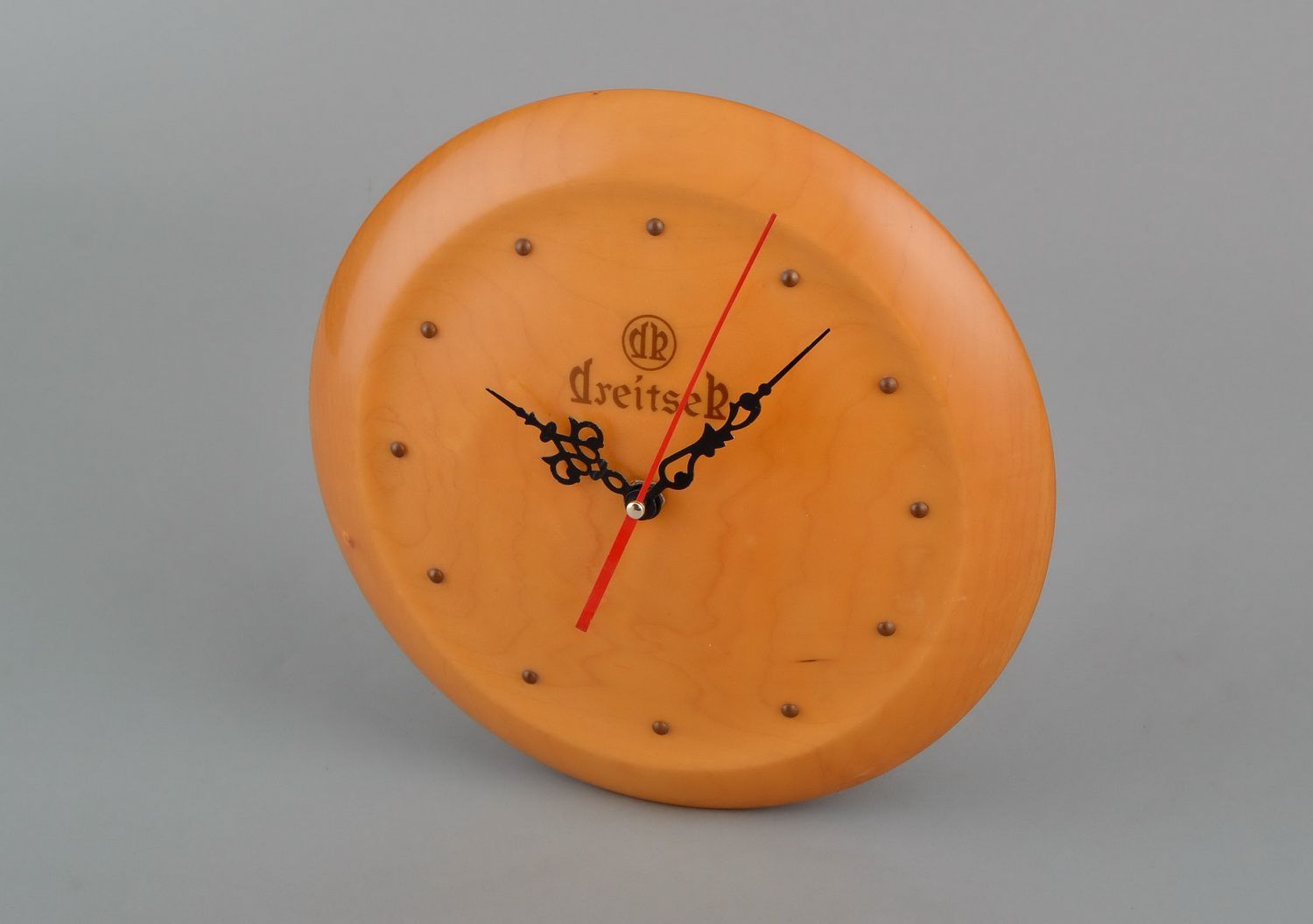 Wall clock made of the maple wood  photo 3