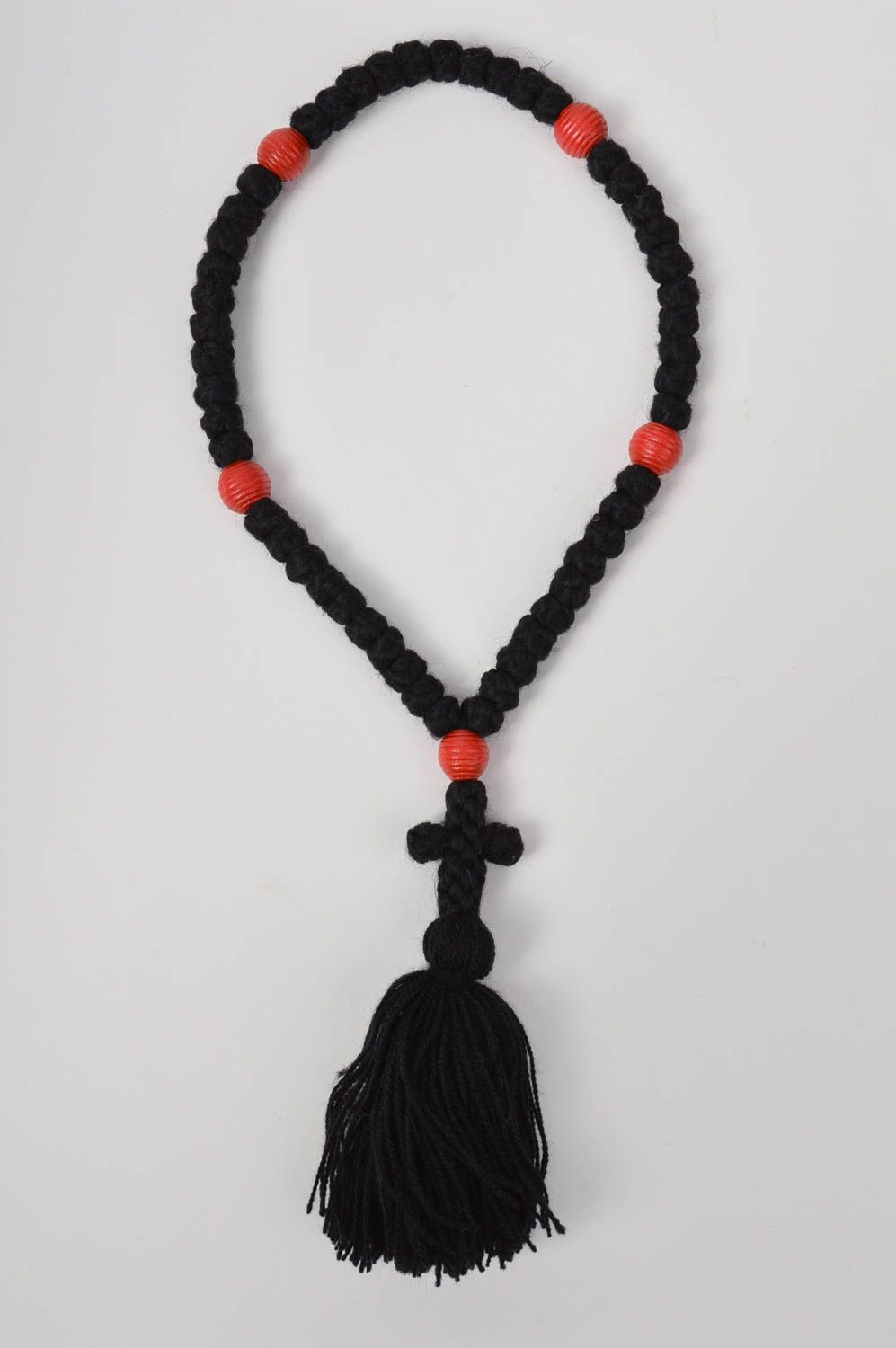 Четки для молитвы необычный подарок мужское украшение  черно-красное необычное фото 3