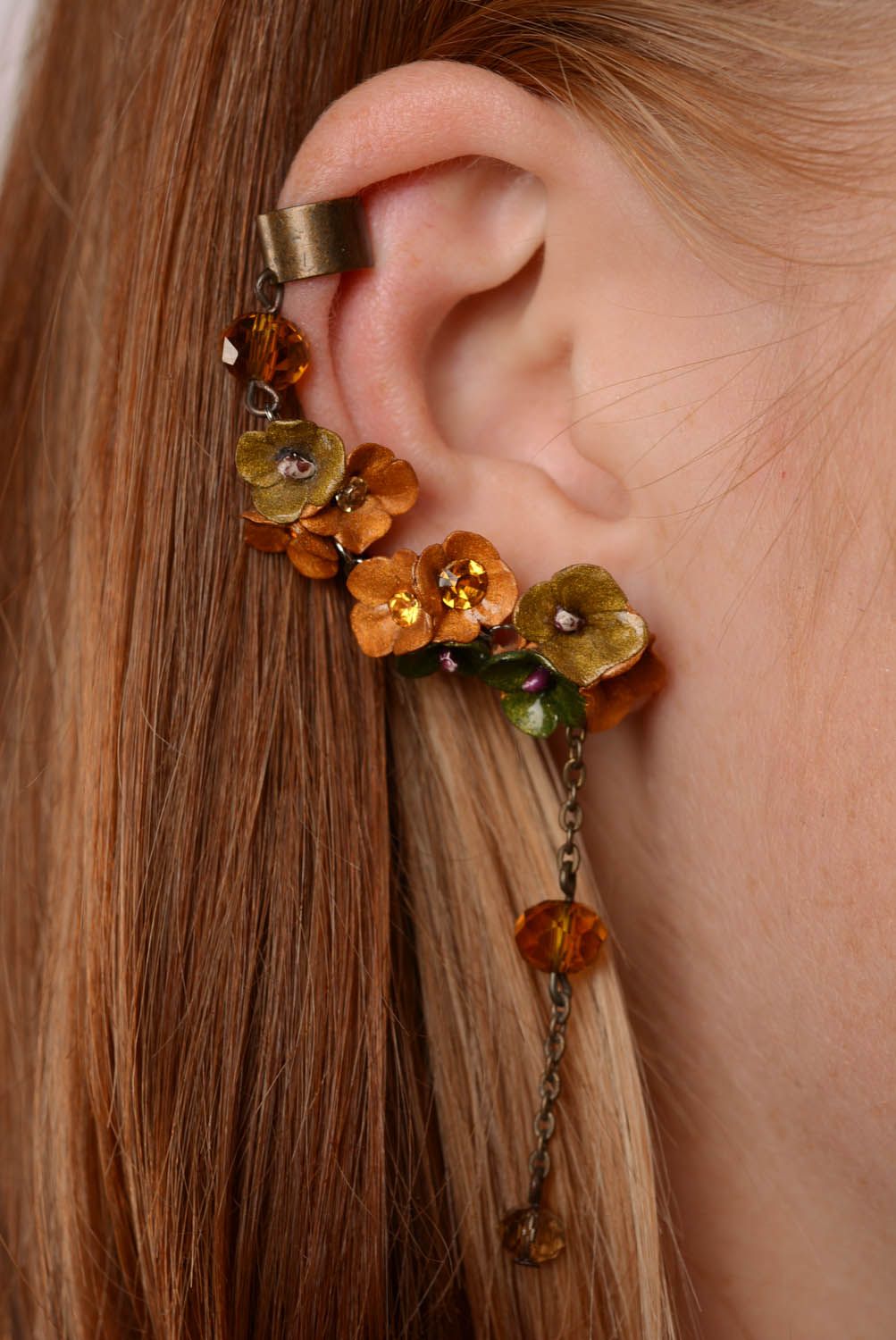 Handmade cuff earrings Vernal photo 3