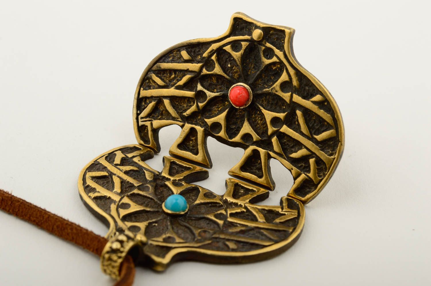 Handmade Schmuck Set Ring Damen Halsketten Anhänger Bronze Schmucke einmalig foto 5