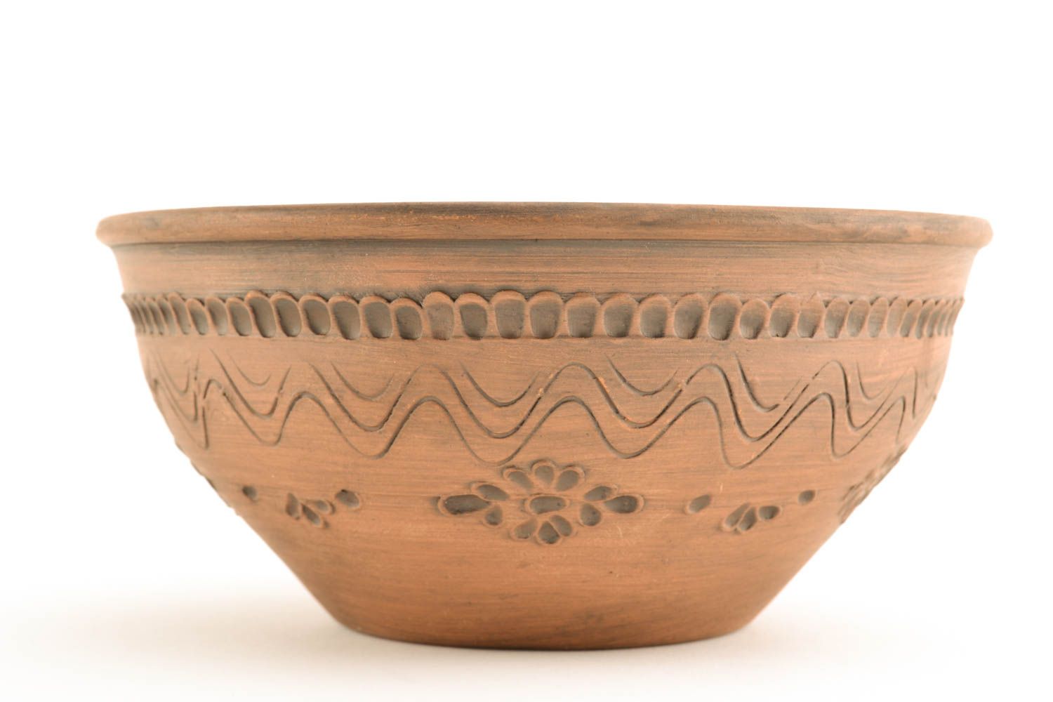 Ceramic bowl with patterns photo 2