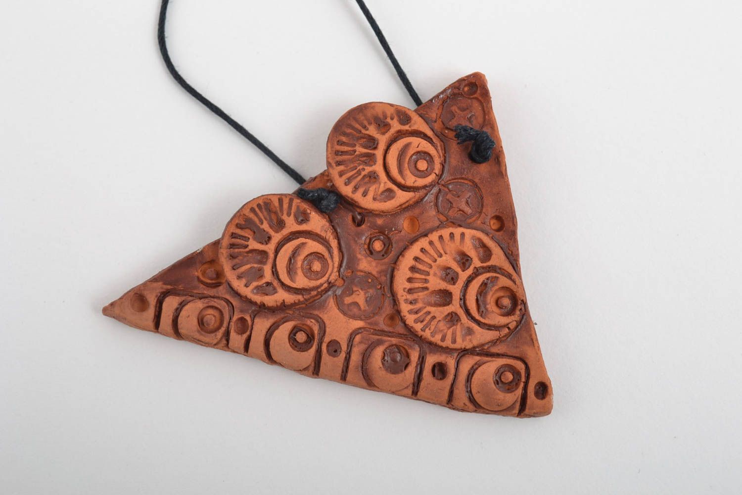 Eco friendly handmade ceramic pendant clay pendant jewelry trends gifts for her photo 3
