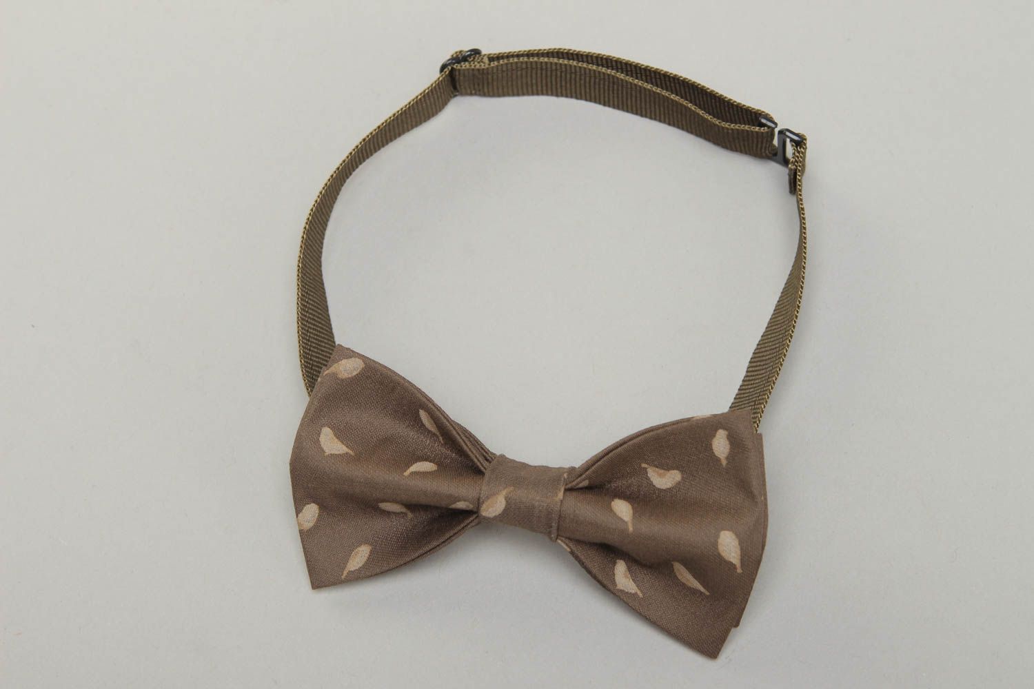 Cotton fabric bow tie with print photo 1
