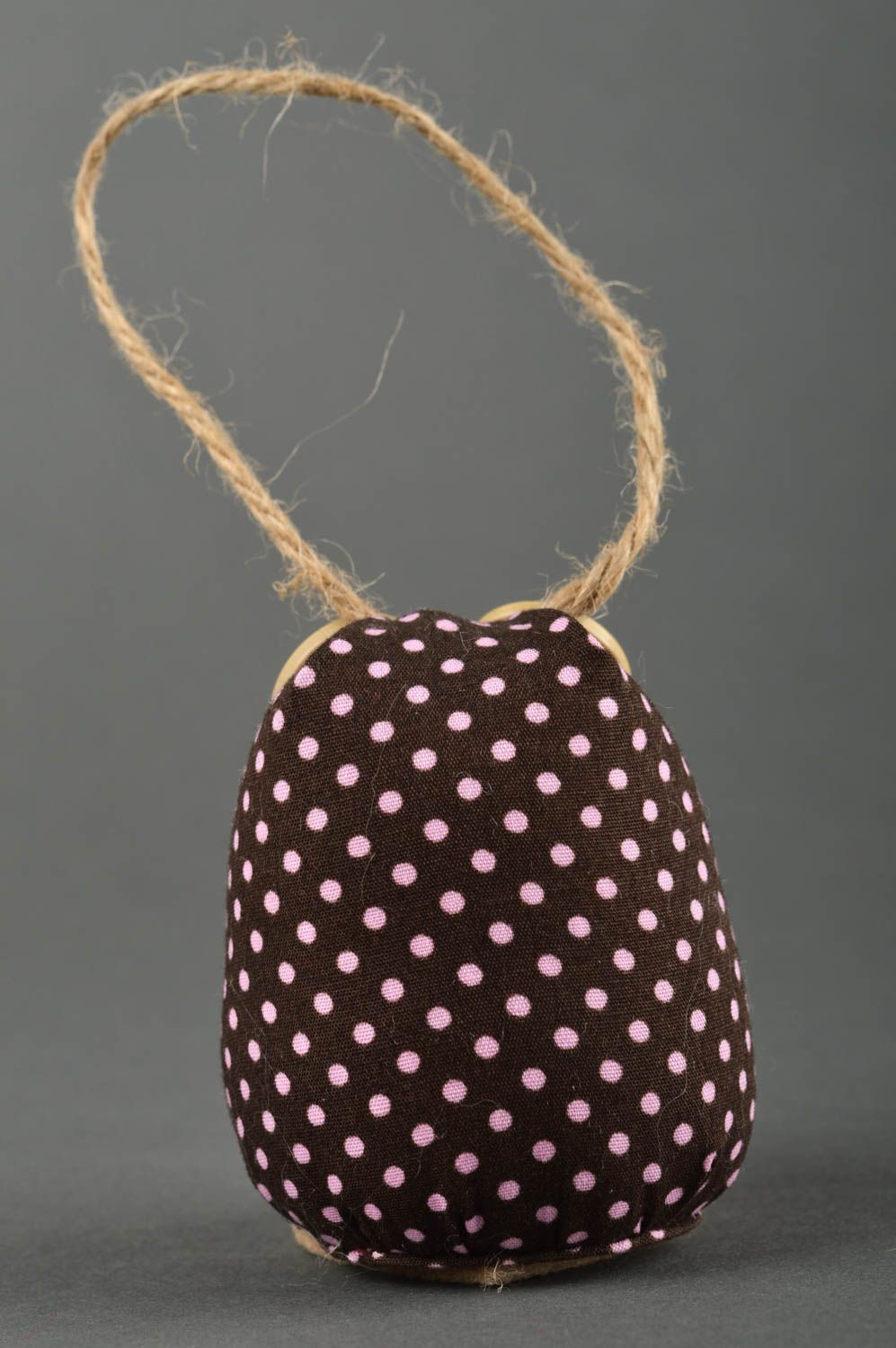 Peluche hibou faite main Suspension décorative coton Déco maison originale photo 4