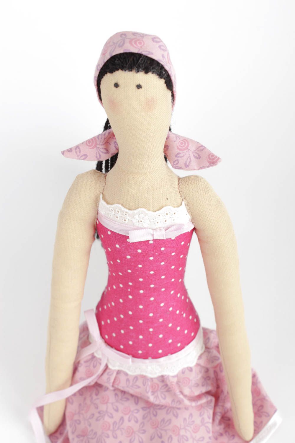 Handmade doll unusual doll for baby fabric doll gift ideas rag doll for girls photo 5