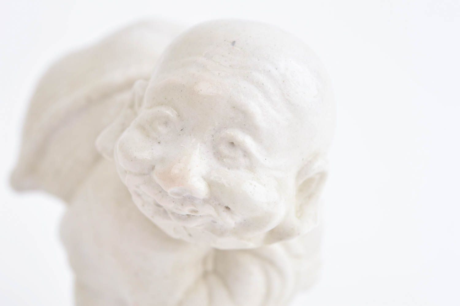 Statuette décorative Figurine fait main en plâtre blanche Déco maison Voleur photo 5