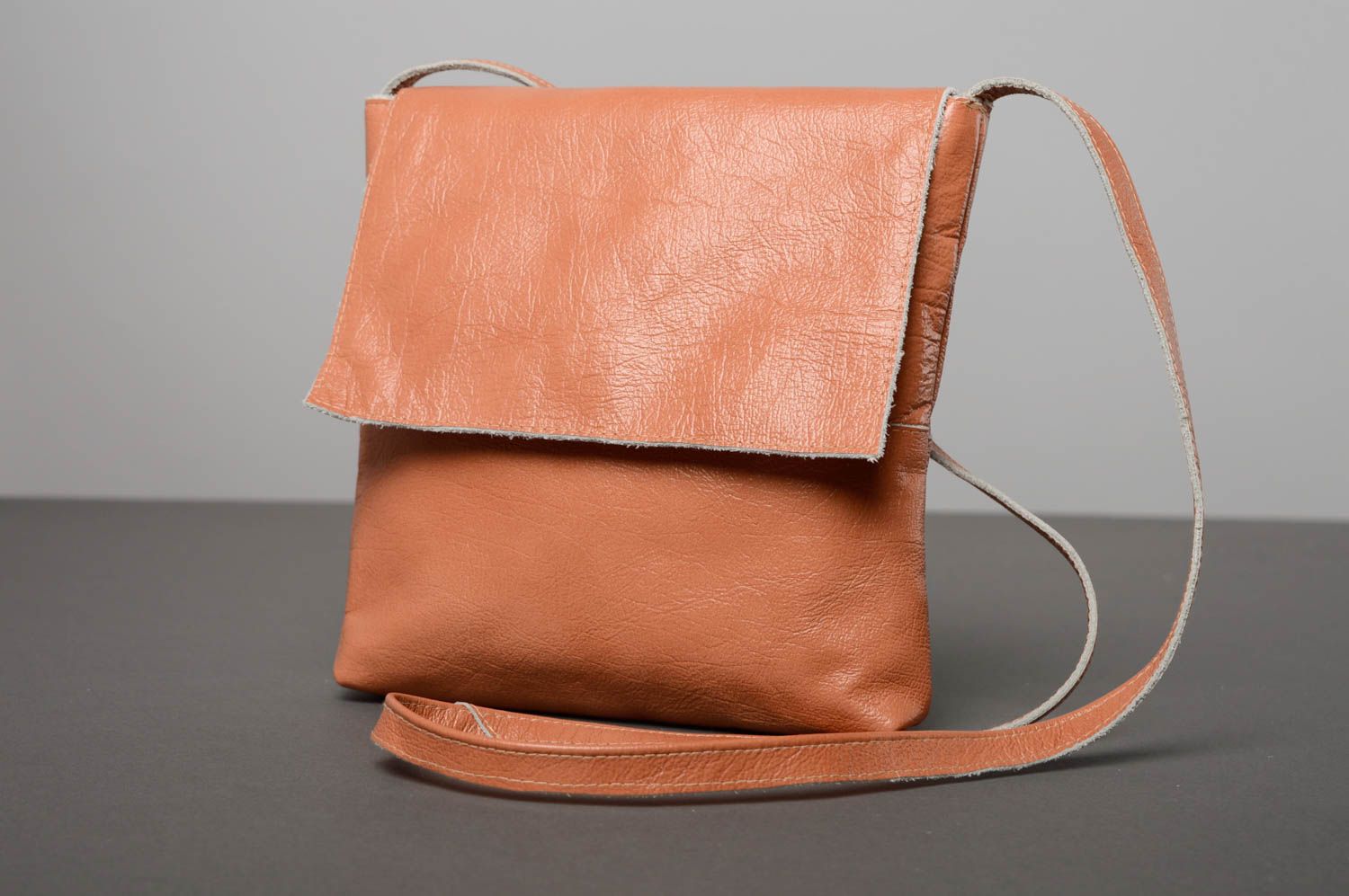 Casual leather purse Pastel photo 1