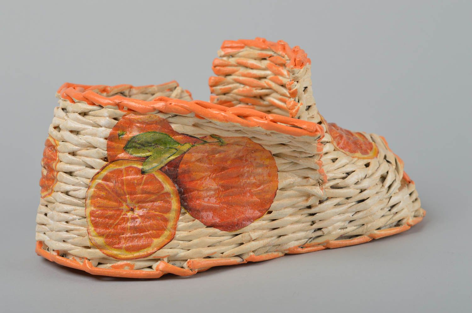 Beautiful handmade woven basket paper basket newspaper craft gift ideas photo 5