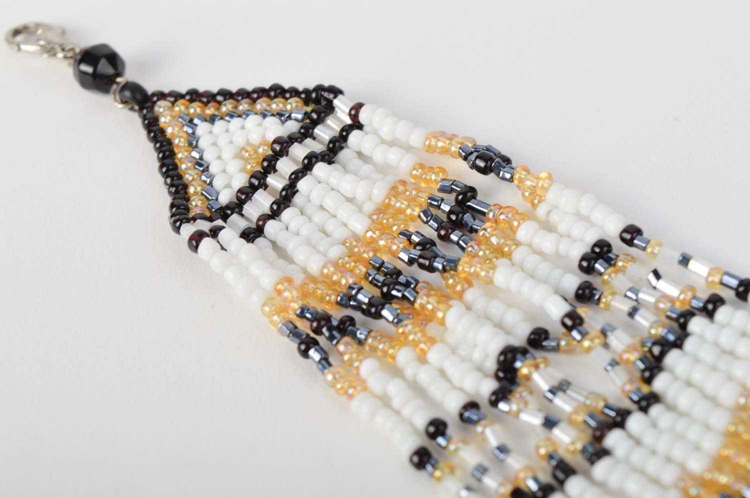 Handmade breites Glasperlen Armband Designer Schmuck Frauen Accessoire  foto 3