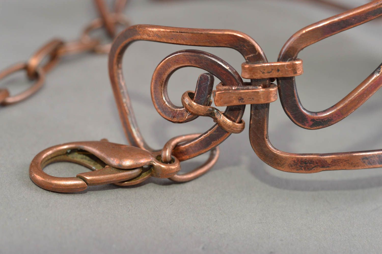Handmade copper bracelet copper jewelry properties designer accessories photo 5
