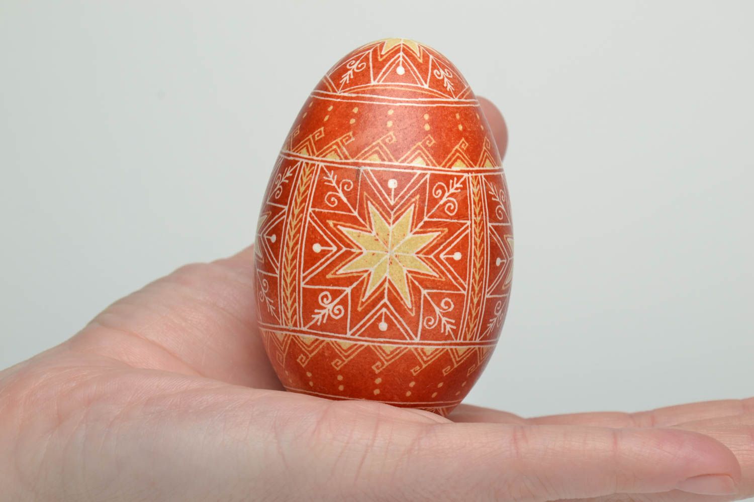 Painted Easter goose egg photo 5