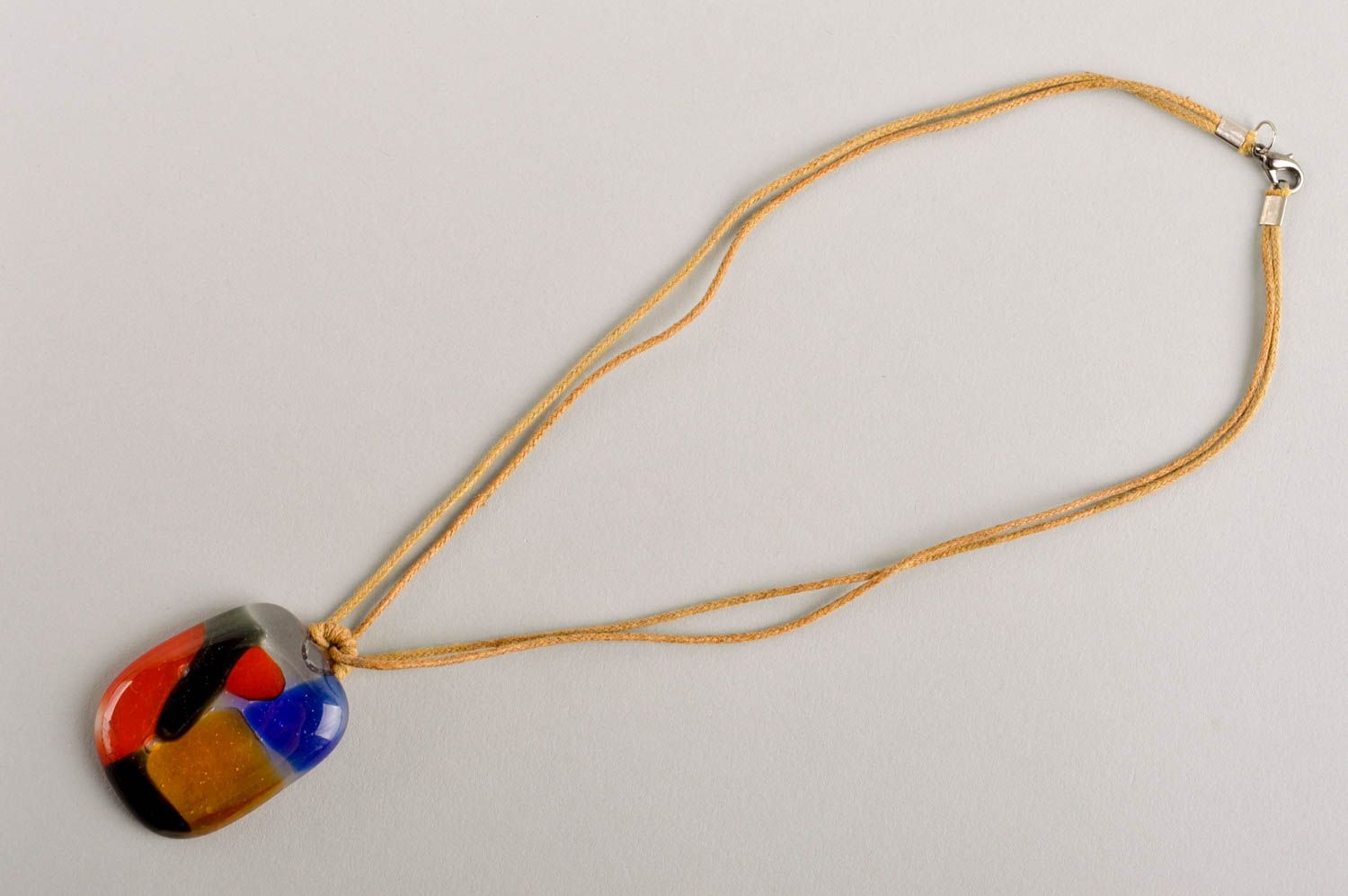 Pendentif multicolore fait main Pendentif en verre Accessoire pour femme photo 3