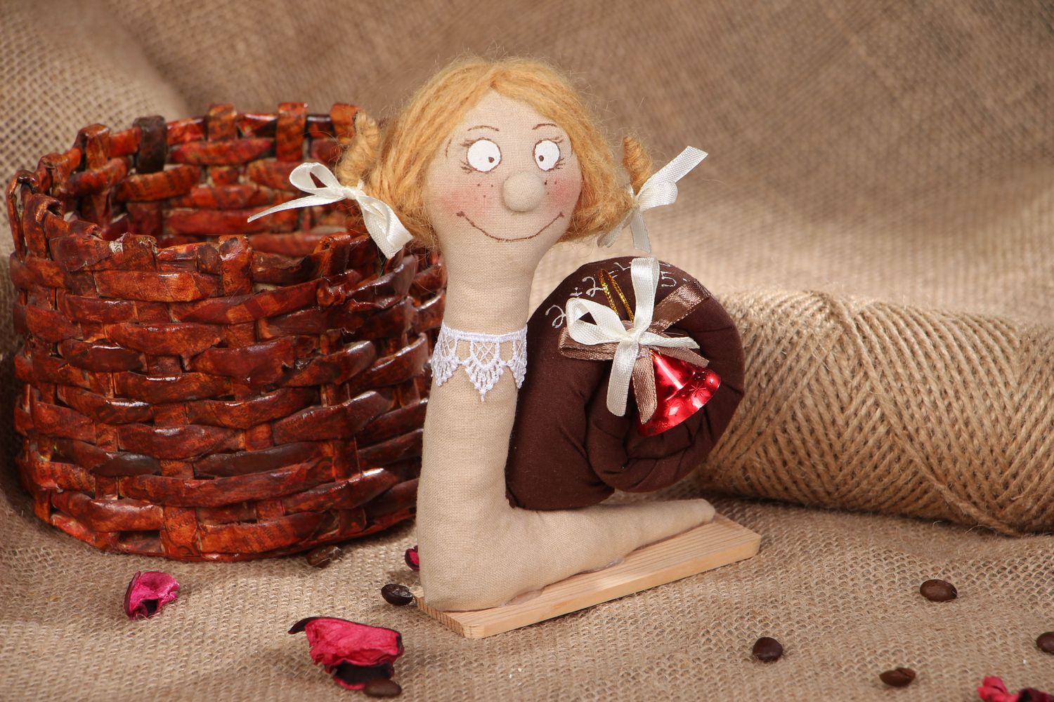 Unusual soft toy snail photo 5