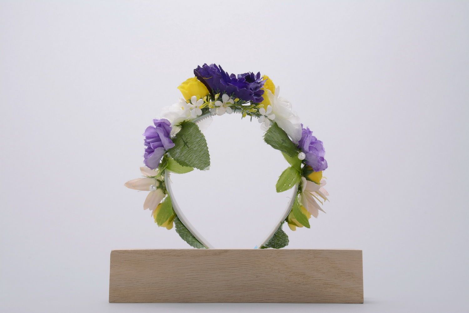 Headband Purple flowers photo 5