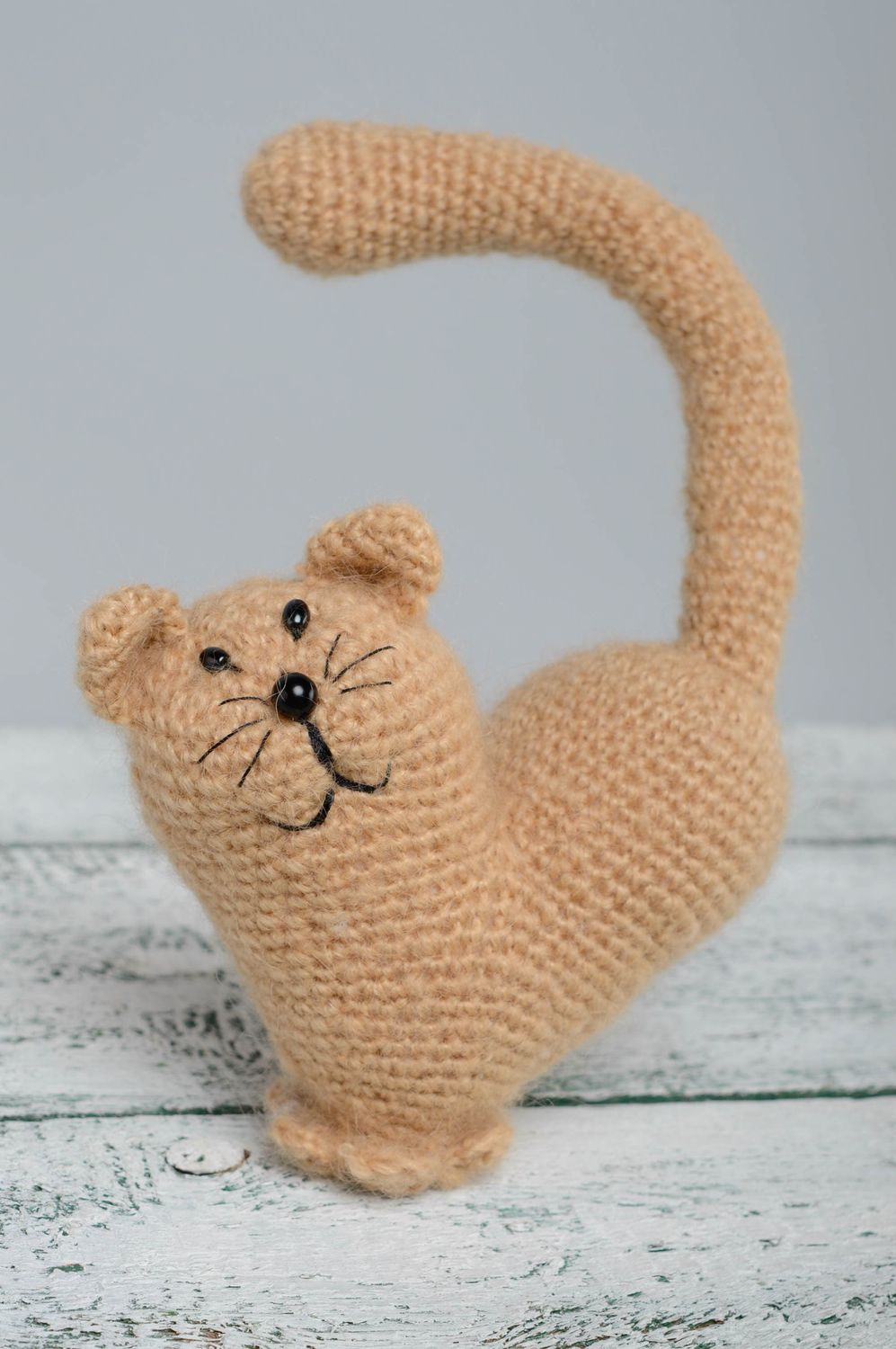 Soft crochet toy Heart Shaped Cat photo 1