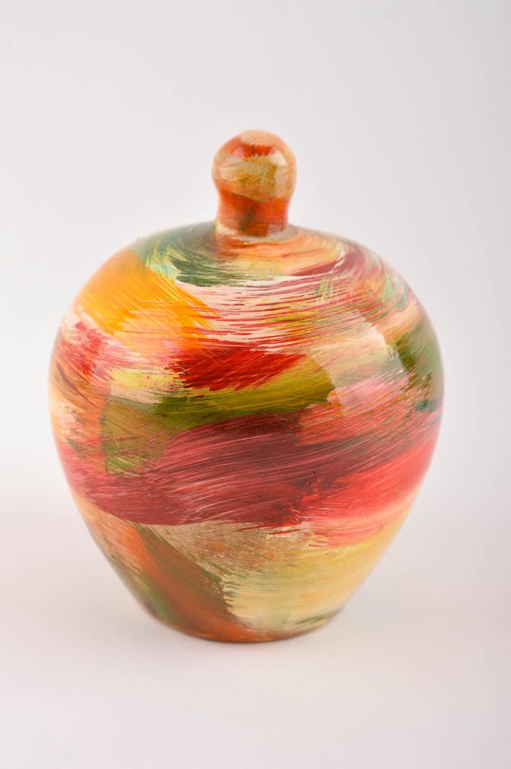 Hucha de cerámica manzana hecha a mano objeto de decoración regalo original foto 3