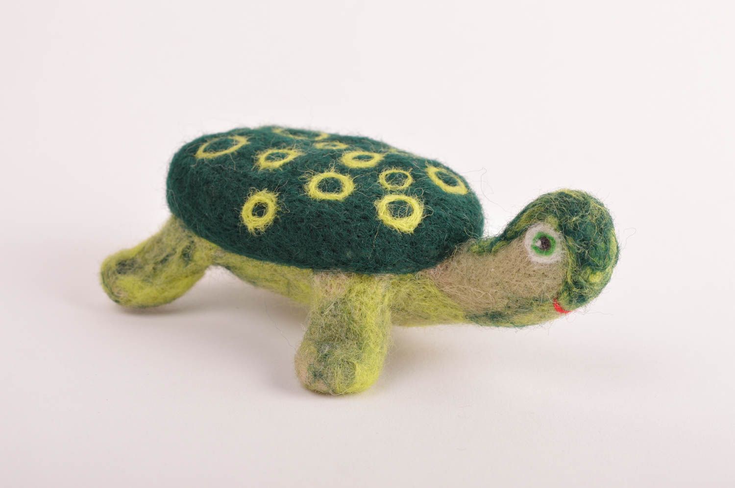 Gefilzte Figur handgefertigt Schildkröte Spielzeug originelles Geschenk foto 2