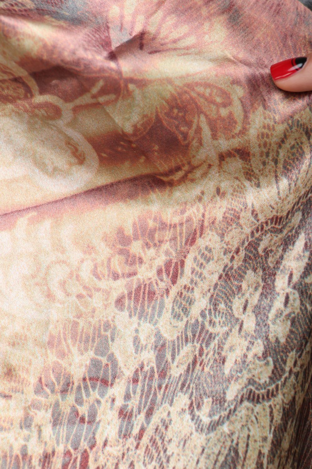 Foulard di seta con pietra dura fatto a mano sciarpa da donna idea regalo foto 2