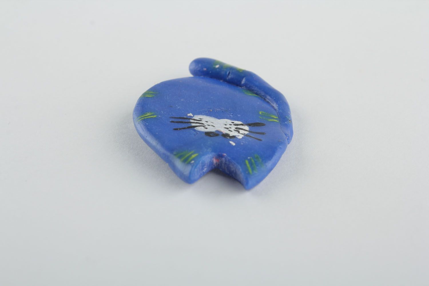 Polymer clay magnet Cat photo 4