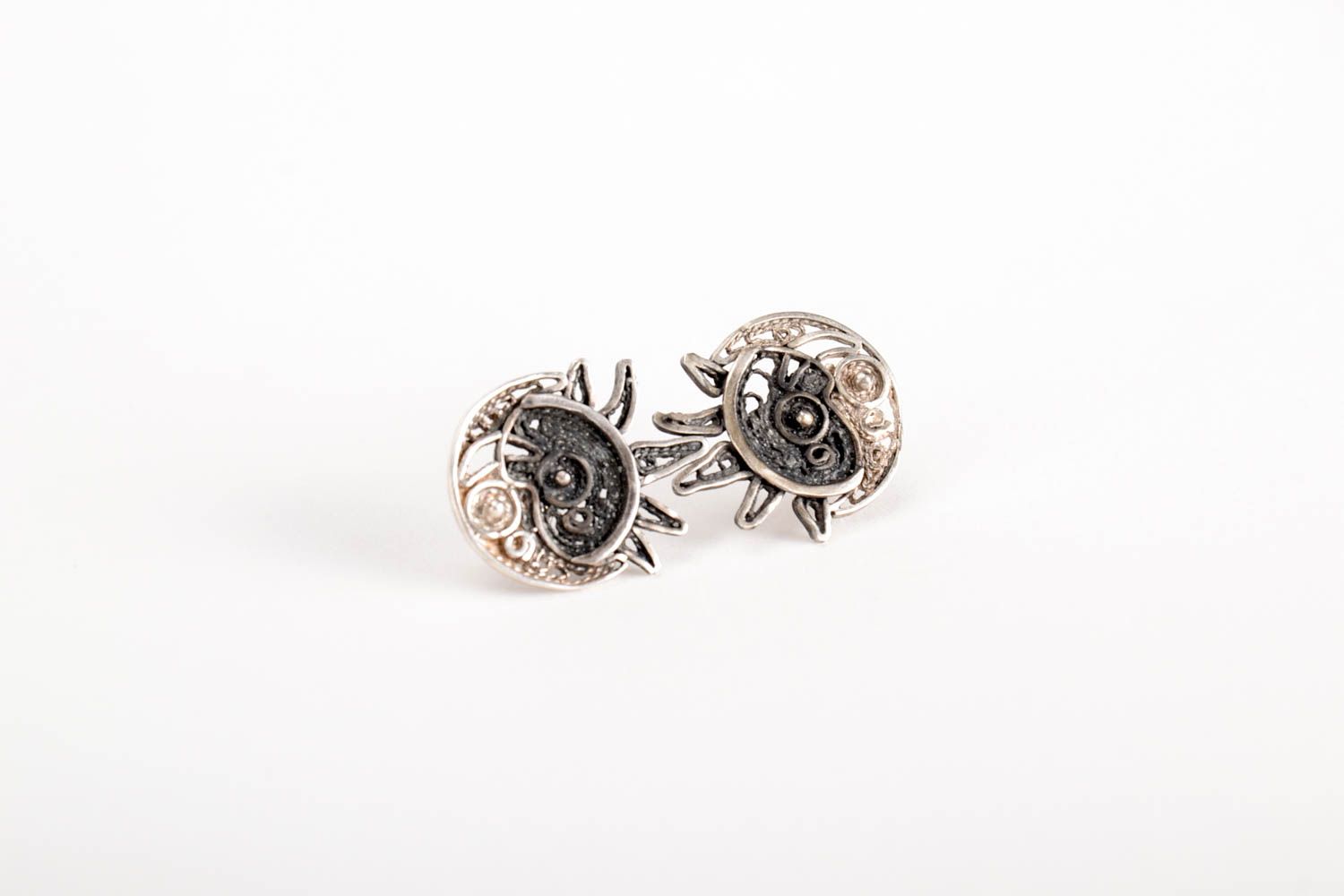 Handmade jewelry silver earrings fashion earrings designer accessories photo 5