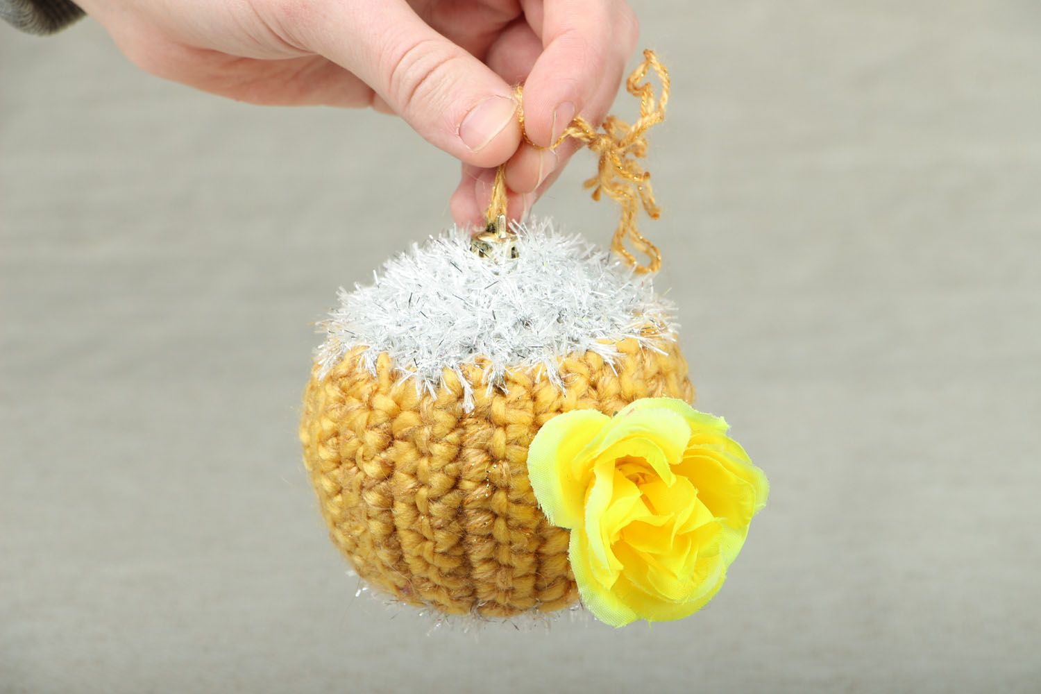 Crochet New Year toy Blossoming Cactus photo 4