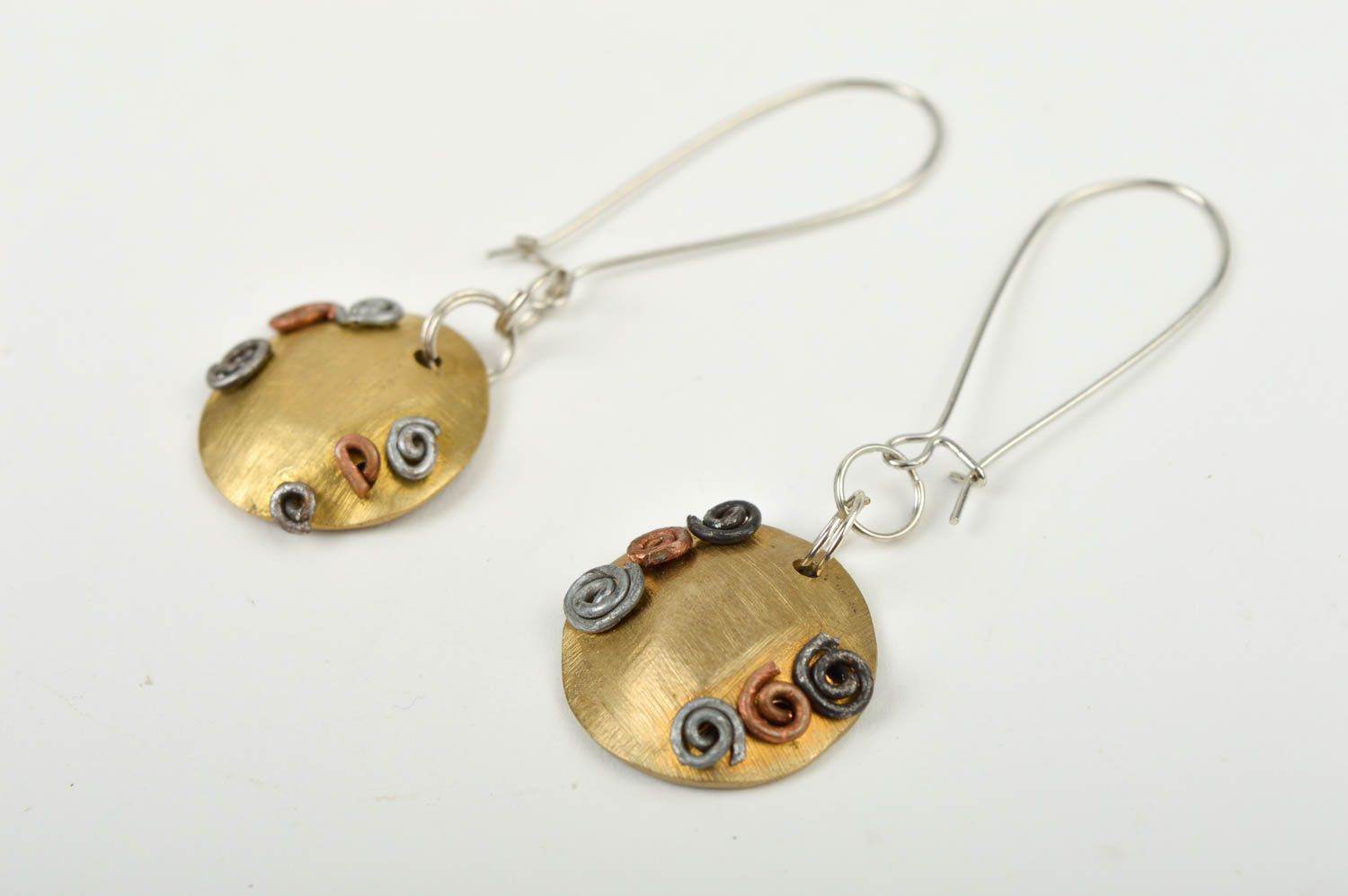 Handmade designer jewelry stylish metal earrings cute gift beautiful earrings photo 3